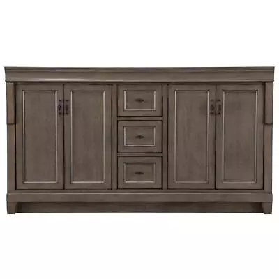 Home Decorators Collection Vanity Cabinet Only 60 W Double Bowl Distressed Gray • $924.42