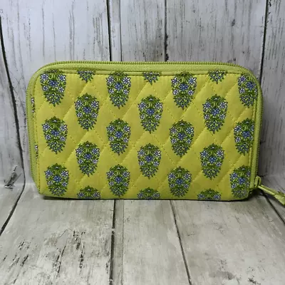 Vera Bradley Citrus Green Blue Elephant Paisley Wallet • $18