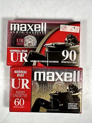 Lot Of 2 | Maxwell UR 90 Minute Blank Audio Cassette Tapes | Normal Bias • $8.72