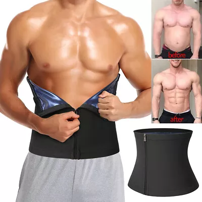 Men's Waist Trimmer Sauna Belt Sweat Band Wrap Body Shaper Fat Burner Shapewear • $10.79