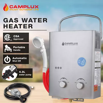 Camplux Winter Camping RV Tankless Water Heater & Pump Instant Hot Warm Shower • $39.99