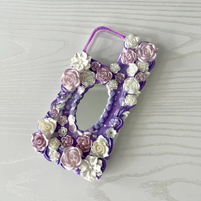 $45 • Buy Elegant Mirror Decoden Phone Case Handmade Diy