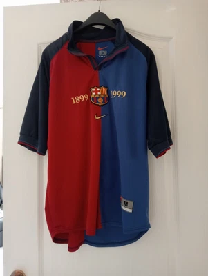 £55 • Buy FC Barcelona 1999/2000 Nike Home Football Shirt , Rivaldo 11 (size M)