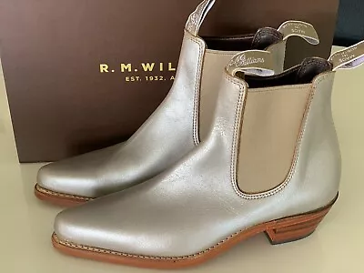 NEW RM Williams Millicent Antique Silver Women’s Boots Dress Fashion Shoes US5.5 • $249