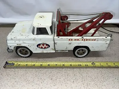 VINTAGE 1960s Tonka PRESSED STEEL  Wrecker AA 24 Hour Service Tow Truck ORIGINAL • $94.99