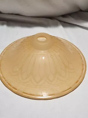 Art Deco Frosted Glass Light Shade Orange Peach By Murray Feiss Casbah • $28