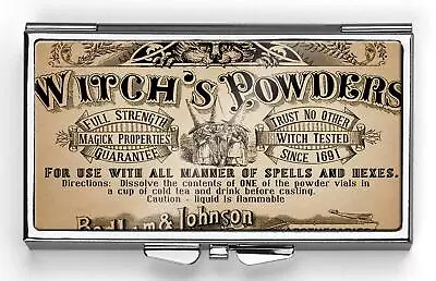 Vintage Witchs Powders Box Compact Rectangle 7 Day Box Case Case • $17.53