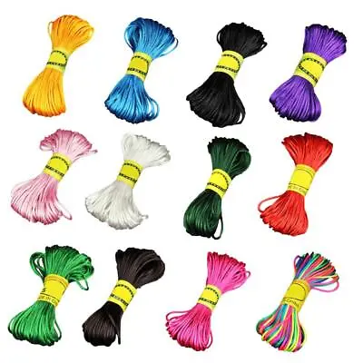 £11.65 • Buy 12 Rolls/Pack Braided Nylon Rope Chineses Knot Cord Twisted Nylon Rope