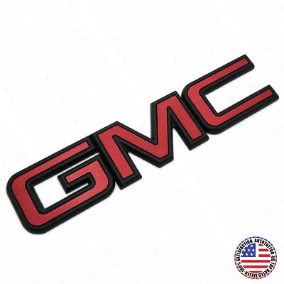 14-19 GMC Sierra Canyon Tailgate Letter Logo Emblem Adhesive Nameplate Black Red • $29.99