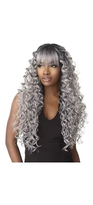 (2 Pcs)SENSATIONNEL HUMAN BLEND CLOUD9 4X4 SILK BASED LACE FRONT WIG CARINA (#1) • $49.95