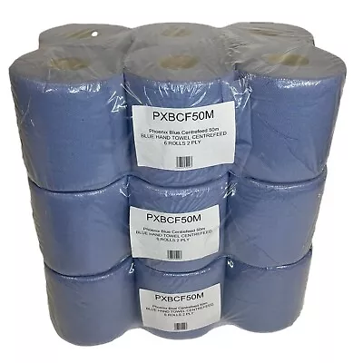 Blue Centre Feed Rolls 2Ply Embossed  Hand Towels Centrefeed 18 Pack  • £18.99