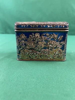 Old Small Circa 1900 Russian Imperial Antique Tin Tea Box Wolf Wissotzky Russia  • $70.77