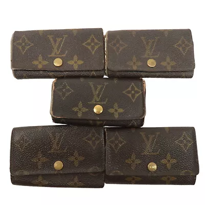 Auth Louis Vuitton Monogram Set Of 5 Multicles Key Case M62630 M62631 Used F/S • £106.02