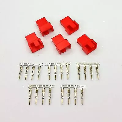 Pk Of 5 - Male 4 Pin Fan Power Connector - Red Colour Inc Pins • £3.49