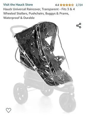 Hauck Rain Cover For Jogger / City / Shopper Pushchairs  • £8.99