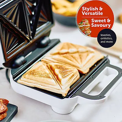 £25.95 • Buy Breville New Deep Fil 2 Slice Sandwich Toaster, White - VST091
