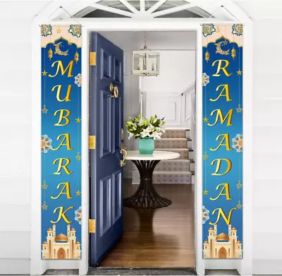 Eid Mubarak Door Banner Ramadan Decoration For Home Islamic Muslim Party Decor • $9.18