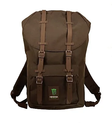 Genuine Monster Energy Drink Black Backpack / Laptop Bag / Black Book Bag - NEW • $74.95