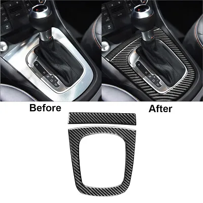 2Pcs RHD Carbon Fiber Interior Gear Shift Panel Cover Trim For Audi Q3 2013-2018 • $25.08