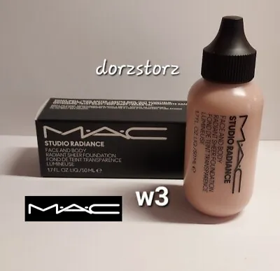 MAC Studio Radiance Face And Body Radiant Sheer Foundation *W3* / 1.7 Oz / NIB • $24.50