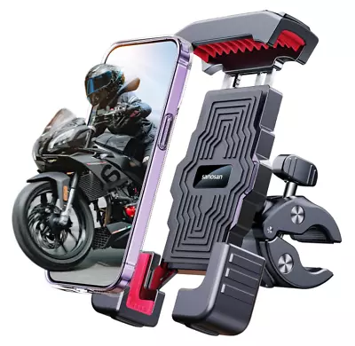 Motorcycle Phone Mount Auto Lock 100mph Military Anti-Shake Bike Phone Holder • $8.99