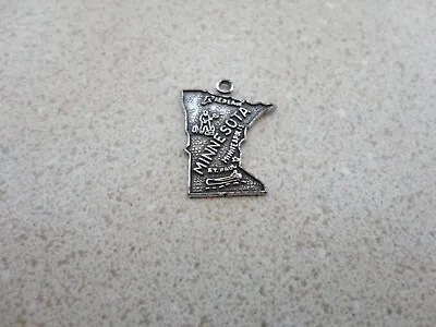 Vintage Signed Sterling Silver Charm State Minnesota • $4.95