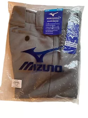 NWT MIZUNO Youth Medium 24”-26” Baseball Pants Performance Plus Padding Gray • $12.80