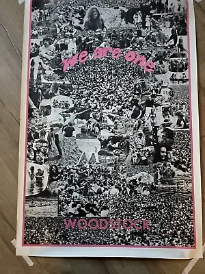 Original Vintage Blacklight Woodstock Poster We Are One 1960s • $14.50