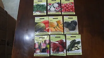 Garden Seeds Lot Of 9x Packs Of Livingston Vegetable & Herbs Dated 2021 • $0.99