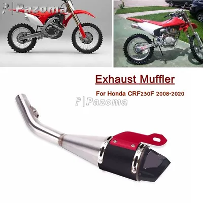$116.40 • Buy Motorcycle Complete Exhaust Muffler System Slip On Pipe For Honda CFR230F 08-20