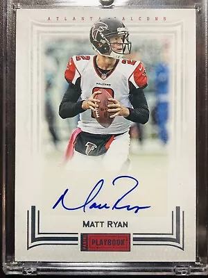 2013 Panini Playbook Matt Ryan Blue Auto 7/25 • $55