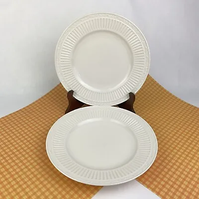 Mikasa Italian Countryside Set Of 2 White Embossed Stoneware Salad Plates • $12.99