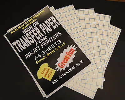 Inkjet Iron On T Shirt Transfer Paper A4 10pk (Dark) • £14