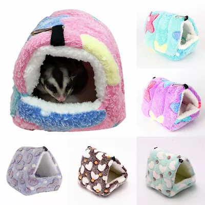 Rabbit Guinea Pig Cage Small Animal House Warm Nest Hamster Sleeping Bed Mat • £5.45