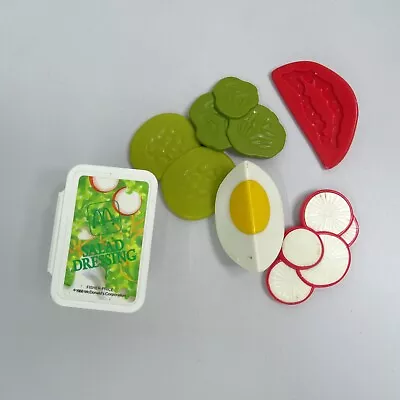 Vintage Fisher Price 1988 McDonald's Play Food Garden Salad Playset Incomplete • $29.95