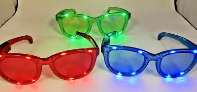 $7.95 • Buy LED Flashing Light Up Jumbo Large Glasses Shades Party Favors Festivals Weddings