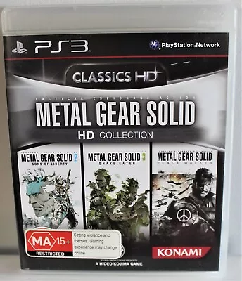 Metal Gear Solid Classics Hd Collection Ps3 Sony Playstation Game • $40