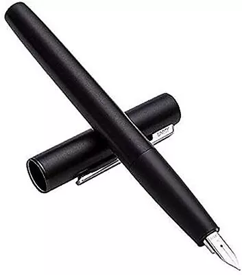 Lamy 4031940 NEW Aion Fountain Black Pen Extra-Fine Nib  (L77BKEF) Blue Ink • $54.99