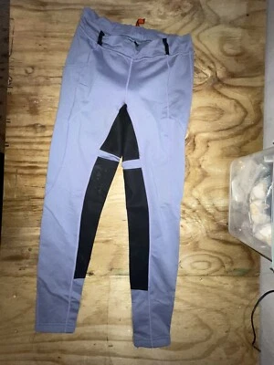 $37 • Buy Light Blue Kerrits Riding Tights Breeches Full Seat Pocket Ladies Medium Griptek