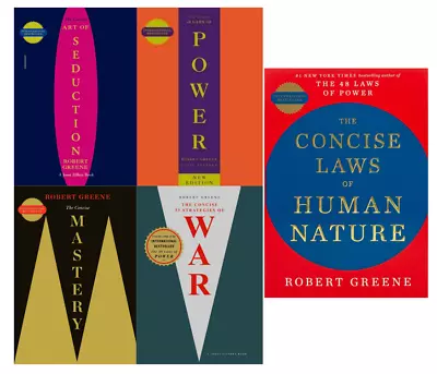 Robert Greene Collection 5 Books Set - [CONCISE]Seduction Power Mastery War • $26.45