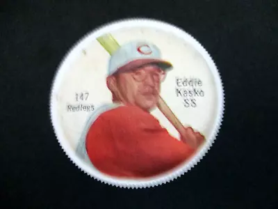 Baseball Coin 1962 SALADA TEA / JUNKET DESSERTS  #147 EDDIE KASKO REDLEGS VGC • $4.99