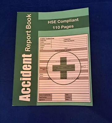 Accident Report Book HSE Compliant 110 Pages • £3