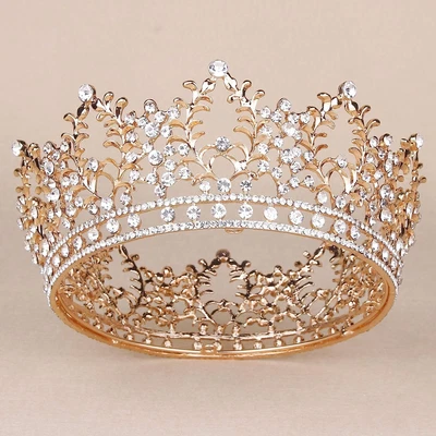 Crown Tiara For Women Vintage Gold Headband  Crystal Rhinestone New In Box • £17.50