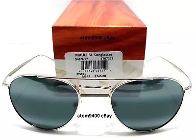 Maui Jim Pisces Aviator Sunglasses Titanium Silver Round Frame Neutral Grey Lens • $139.95