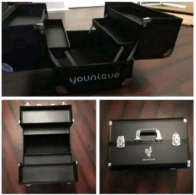 $179 • Buy Large Black, Younique Makeup Trunk, New In Box