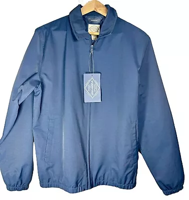 St John's Bay Mens Windproof Jacket With Zipper Color Navy Medium NWT • $29.99