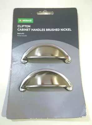 Clifton Cabinet Handles Brushed Nickel Cabinet Knobs X2 • £3.99