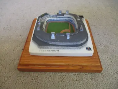 MLB Miniature Mini Replica Ballpark Tiger Stadium Detroit Tigers On Wooden Base • $14.99