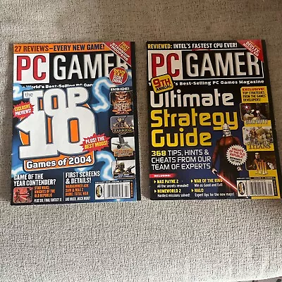 PC Gamer Magazine 2004 Lot Of 2 January February Top Games Of 2004 Strategy • $14.99