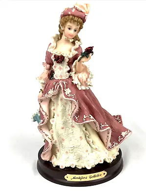 Montefiori Collection Victorian Lady Holding A Roses And Parasol Resin With Tag • $91.95